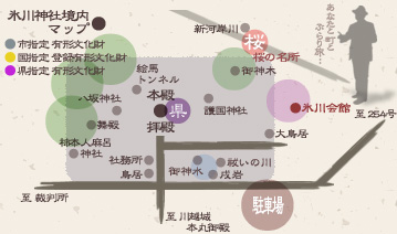 川越 氷川神社 境内　地図