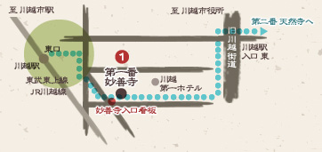 川越 第一番 妙善寺 地図
